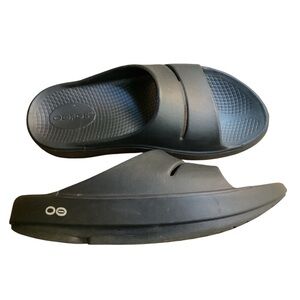 Oofos Black Ooahh Slide Sandals